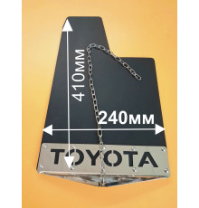 Брызговики TOYOTA шириной 240мм с одной цепочкой